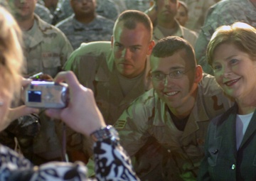 United States' First Lady Visits Troops in Kuwait