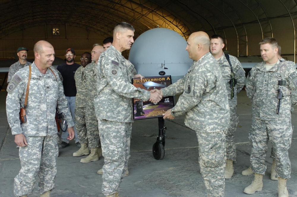 Army Col. Michael Cavalier (right), Task Force Charger, 82nd Combat Aviatio