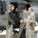 Chief Warrant Officer Jim Myers (left) being congratulated by 82nd Combat A