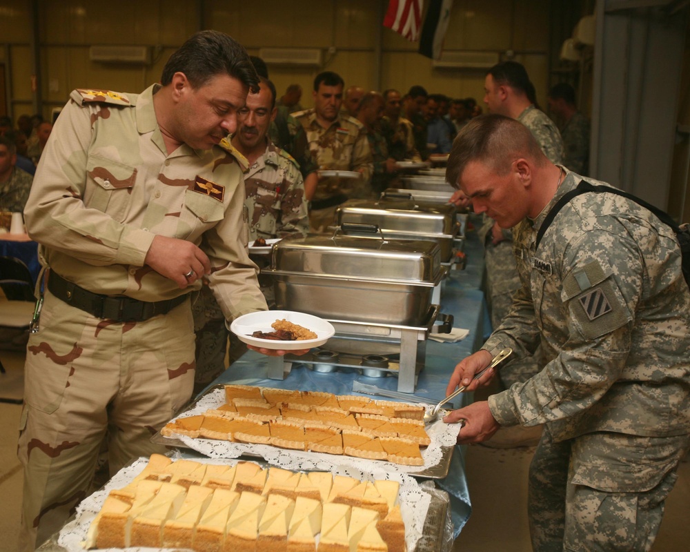 appreciation dinner at Camp Ramadi