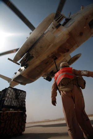 Landing Support Marines Provide Outpost With Vital Supplies