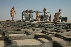 Landing Support Marines provide outpost with vital supplies