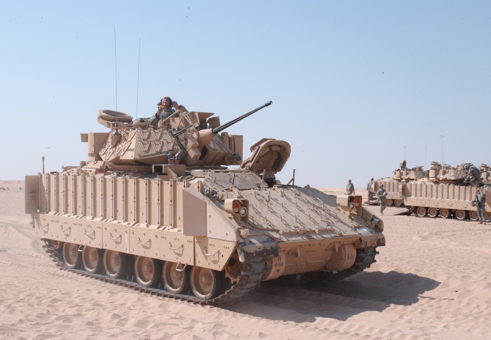 Heavy METL-'Tusker' Soldiers Conduct Final Checks in Kuwait