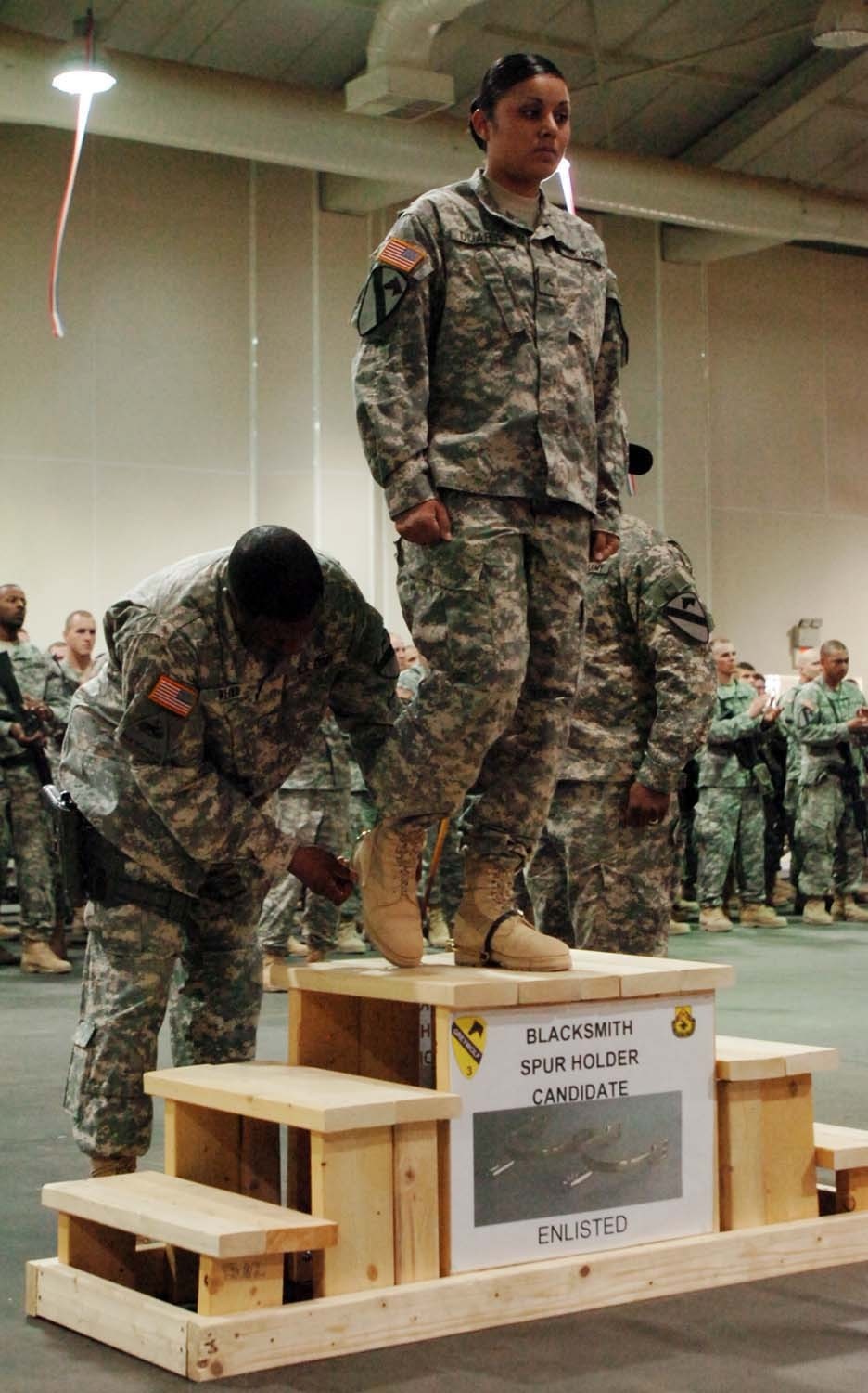 Soldiers receive their spurs