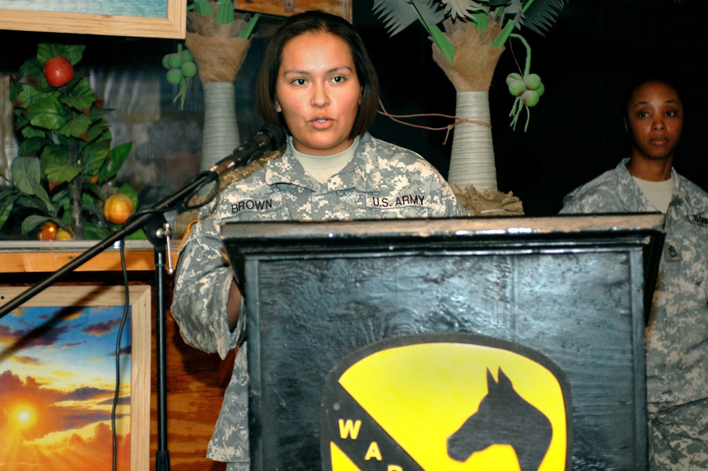 Air Cavalry Soldiers recognize National American Indian Heritage Month