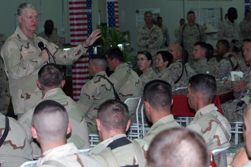 Thanking Sailors for their dedication to service