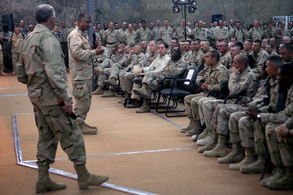 Thanking Sailors for their dedication to service