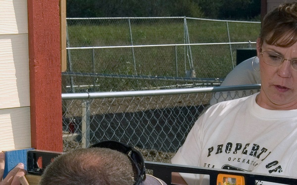 Navy volunteers with Habitat for Humanity support San Antonio Navy Wekk