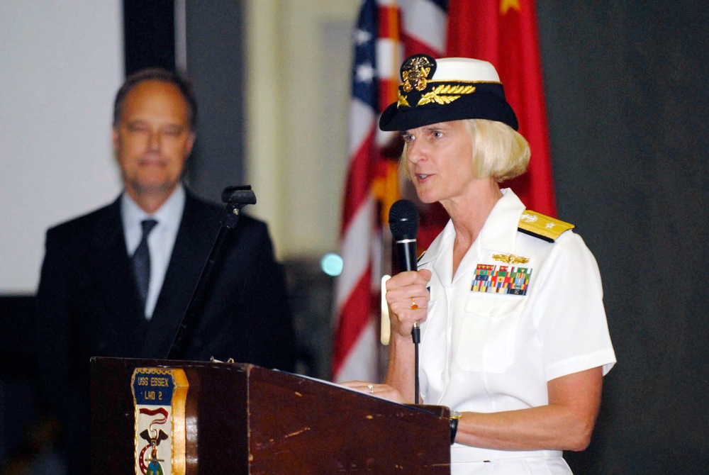 Rear Adm. Carol Pottenger speaks