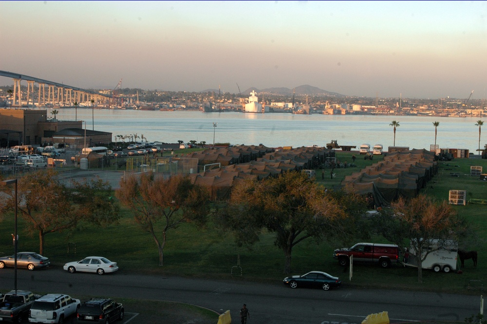 Shelter on Turner Field at Naval Amphibious Base Coronado