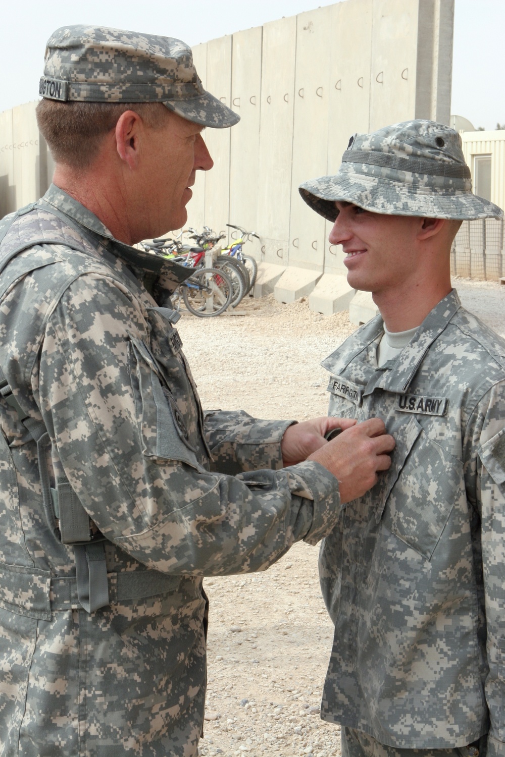 Father promotes son to sergeant, continues family legacy