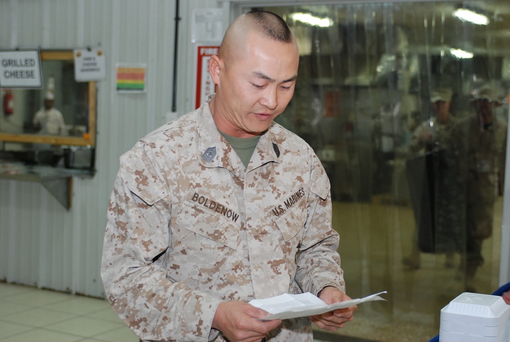 Marine Corps celebrates birthday in combat