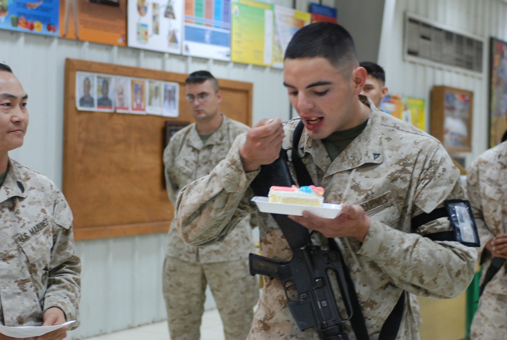 Marine Corps celebrates birthday in combat