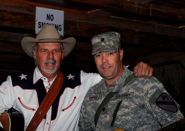 Singing Cowboy entertains Soldiers
