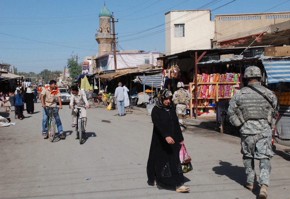 Market improving economy in Baghdad neighborhood