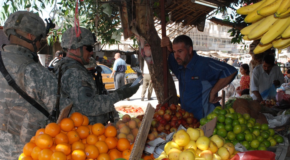 Market improving economy in Baghdad neighborhood