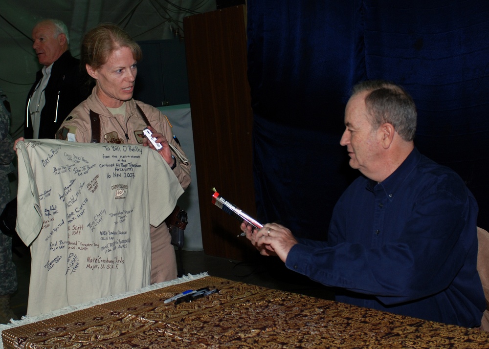 Bill O'Reilly visits Camp Eggers
