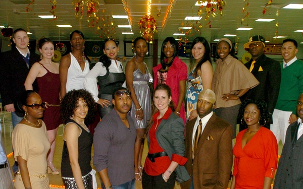 Black Jack Runway models show off the latest to fashion-starved troops