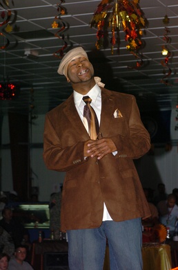 Black Jack Runway models show off the latest to fashion-starved troops