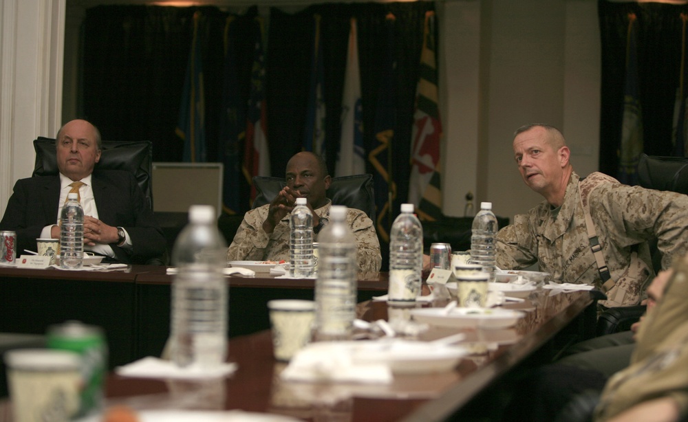 John Negroponte Visits Camp Fallujah