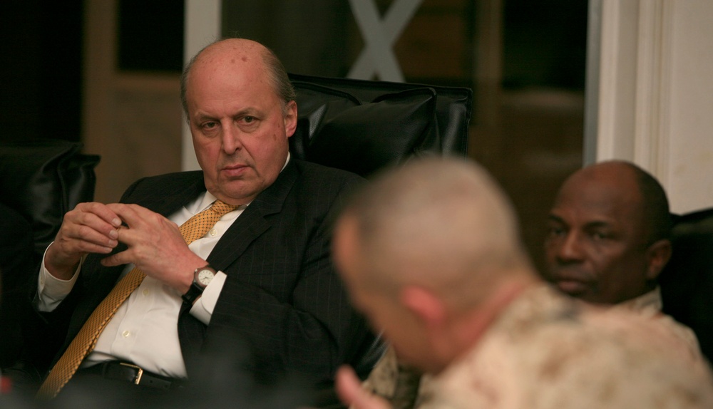 John Negroponte Visits Camp Fallujah