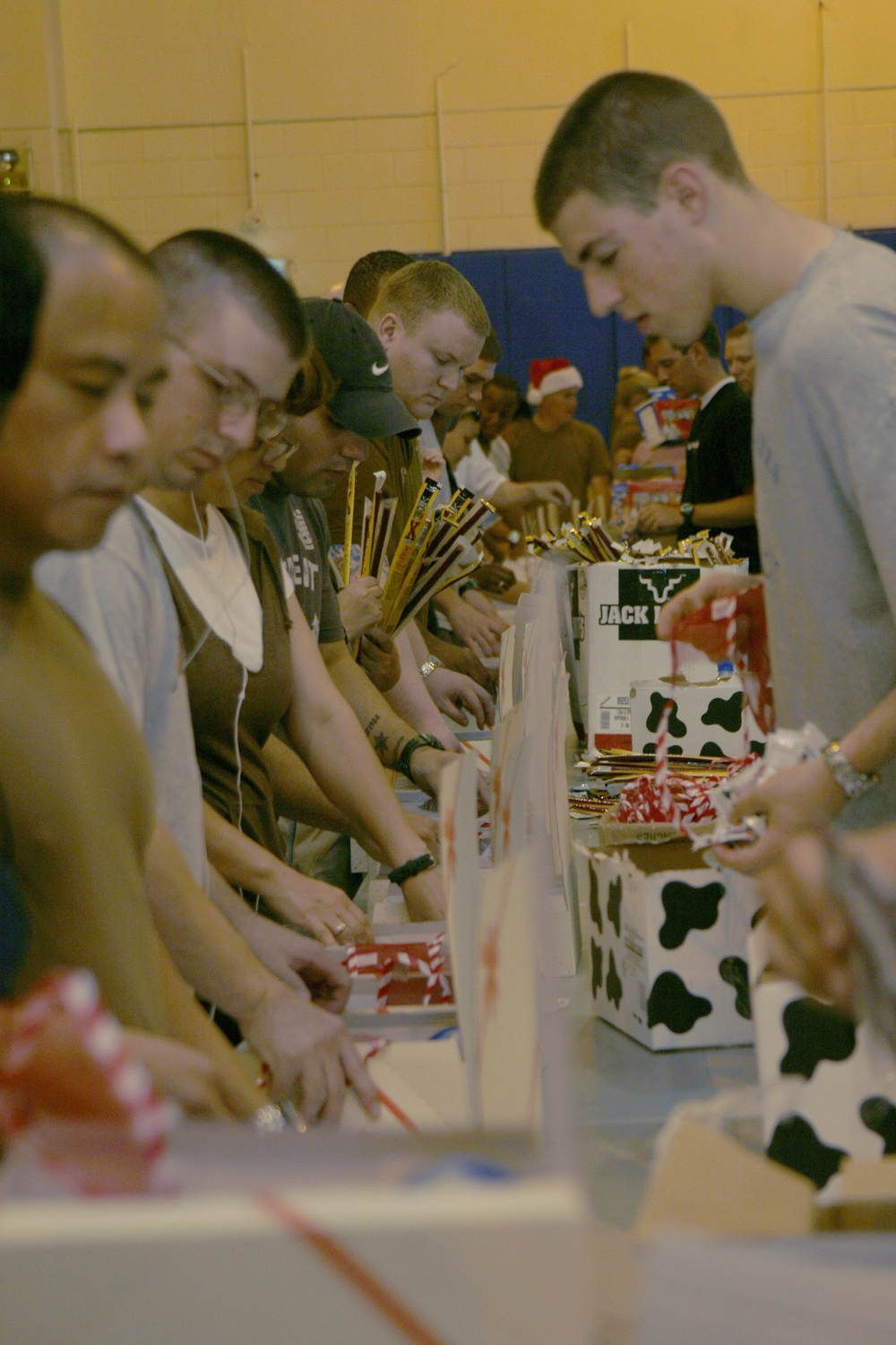 Sailors And Marines prepare 10,000 Holiday Gift Boxes