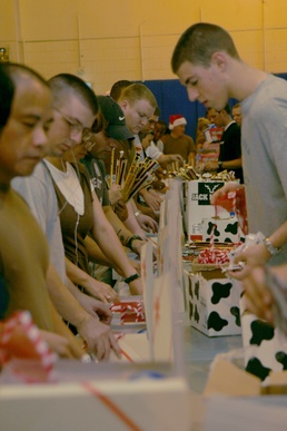 Sailors And Marines prepare 10,000 Holiday Gift Boxes