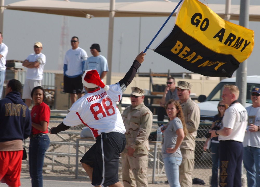 The First Camp Arifjan Army Navy Flag Football Game