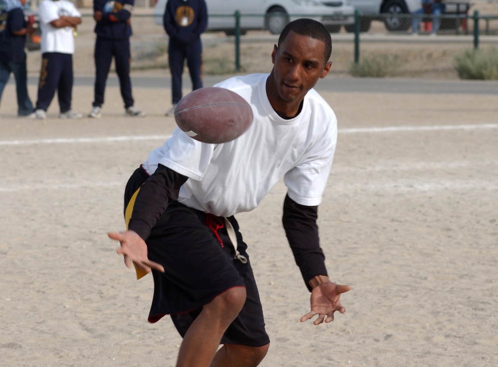 The First Camp Arifjan Army Navy Flag Football Game