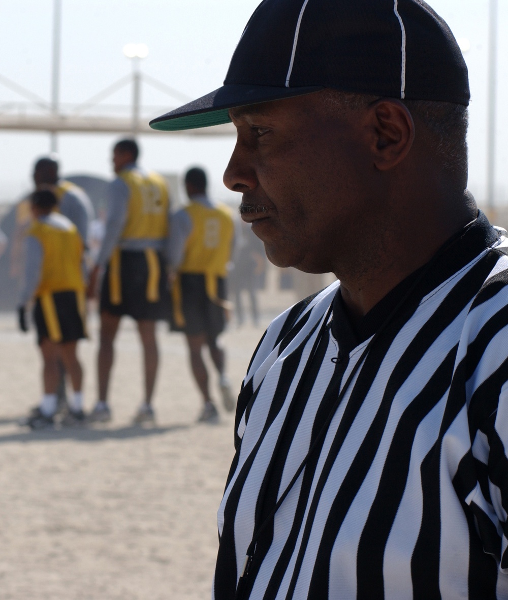 The First Camp Arifjan Army Navy Flag Football Game