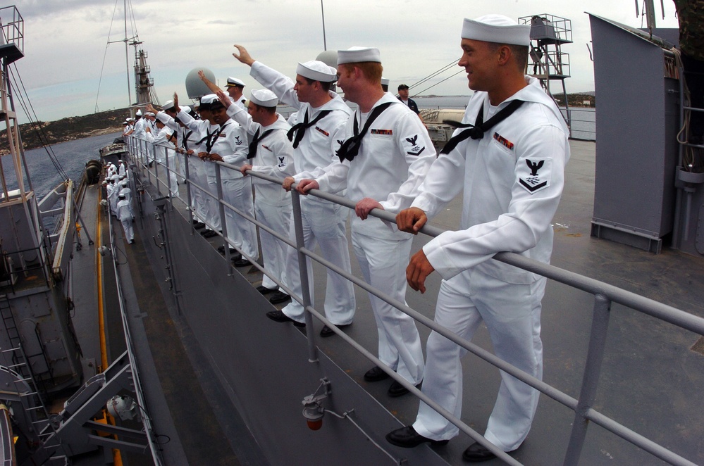 USS Emory S. Land Departs Homeport