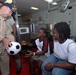 President of Guyana Bharrat Jagdeo Tours USNS Comfort