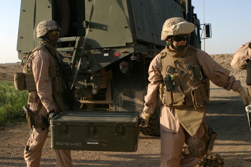 Service members in Al Fahren, Iraq