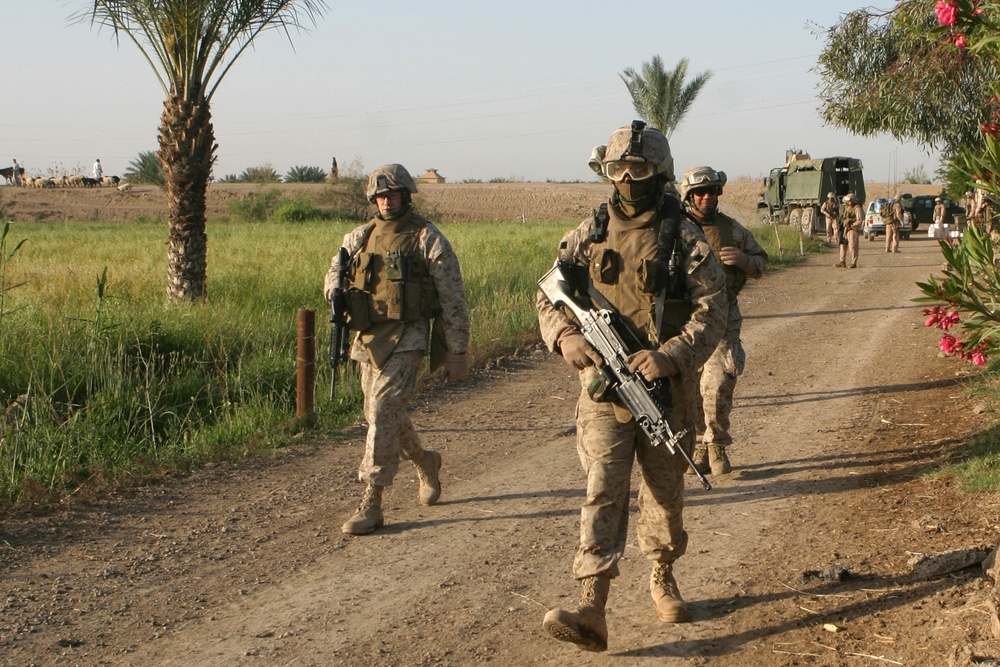 Service members in Al Fahren, Iraq