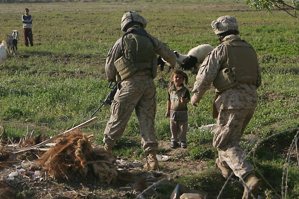Service members in Al Fahren, Iraq