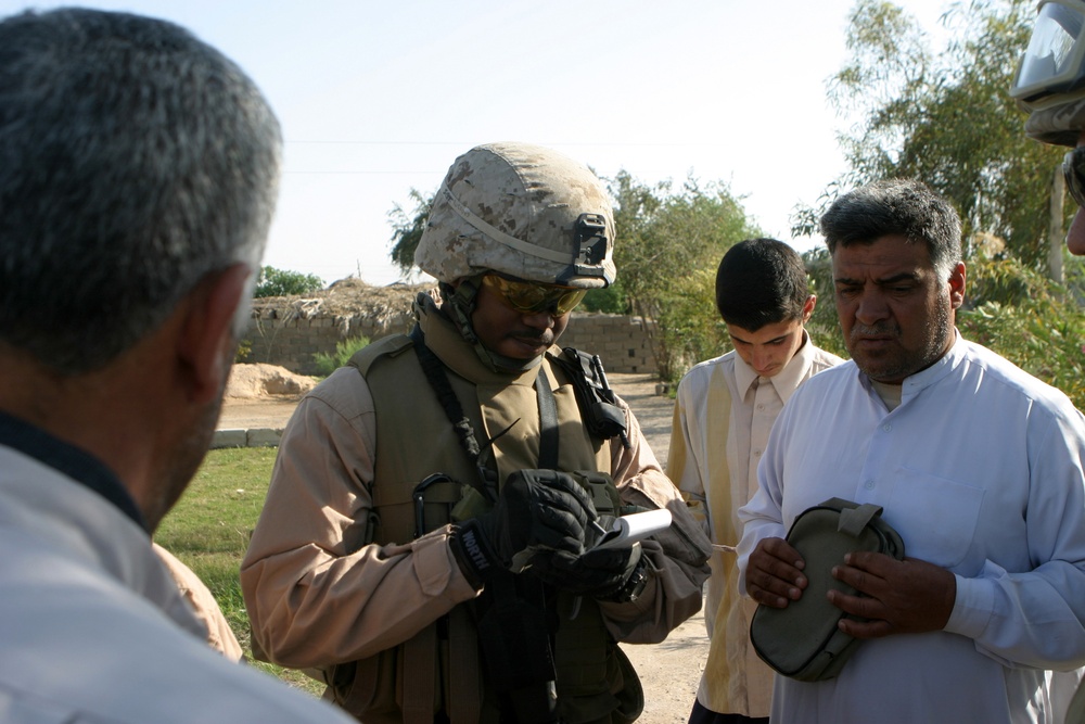 Service members in Al Fahren, Iraq