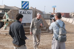 Oliver North visits FOB Kalsu