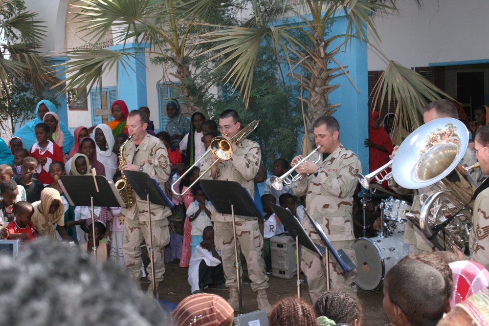 CENTAF's 'Hot Brass' Performs