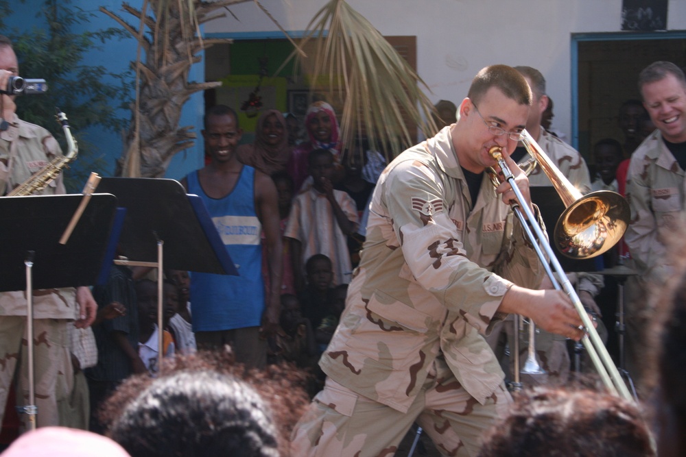 CENTAF's 'Hot Brass' Performs