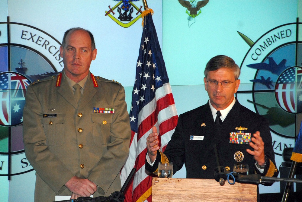 U.S., Australian Senior Leaders of Talisman Saber Address Media