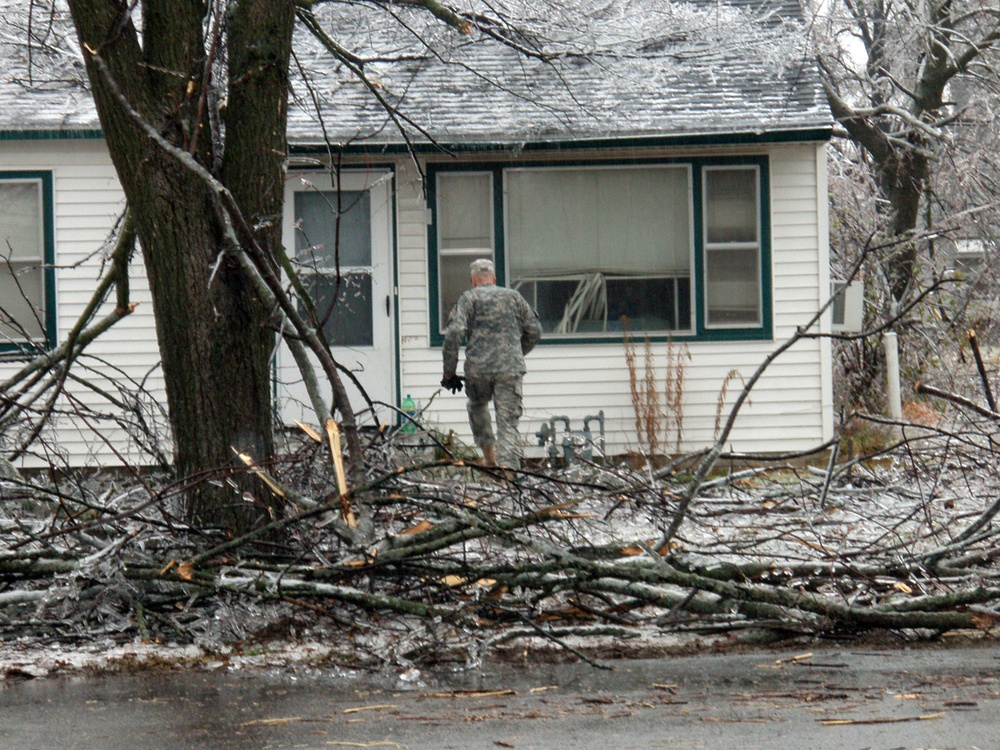 Guard Members Respond to Midwest Ice Storms