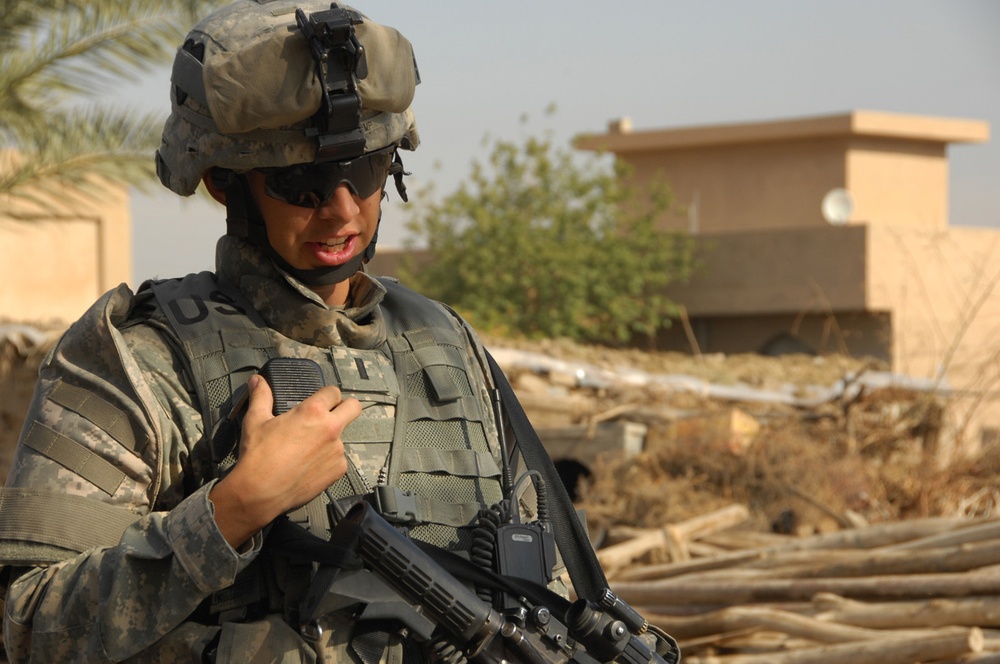 Cavalry Soldiers patrol Bakariya