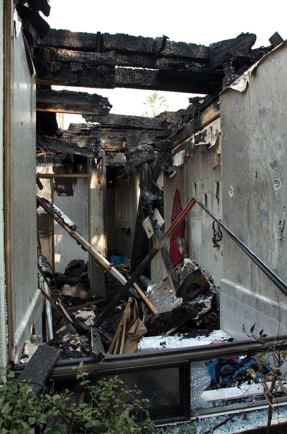 House damaged from California fires