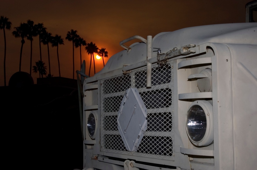 Sunset during california fires