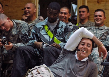 Comedians Perform at FOB Warhorse for Stryker Brigade Soldiers