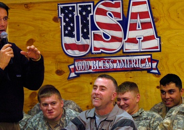 Comedians Perform at FOB Warhorse for Stryker Brigade Soldiers