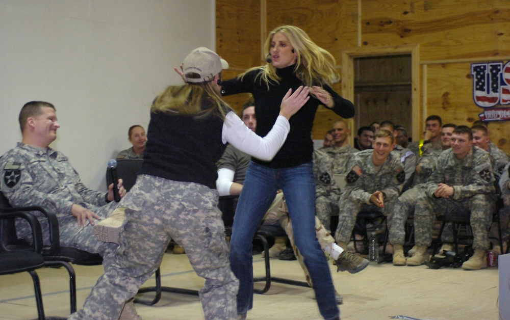 Comedians Perform at FOB Warhorse for Stryker Brigade Soldiers