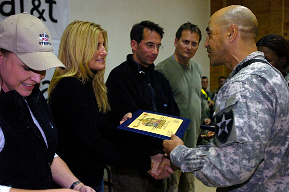 Comedians Perform at FOB Warhorse for Stryker Brigade Soldiers