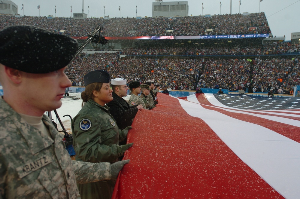 NHL Outdoor Hockey Recognizes Service Members