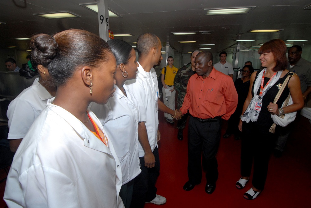 U.S. Ambassador to Suriname Boards USNS Comfort